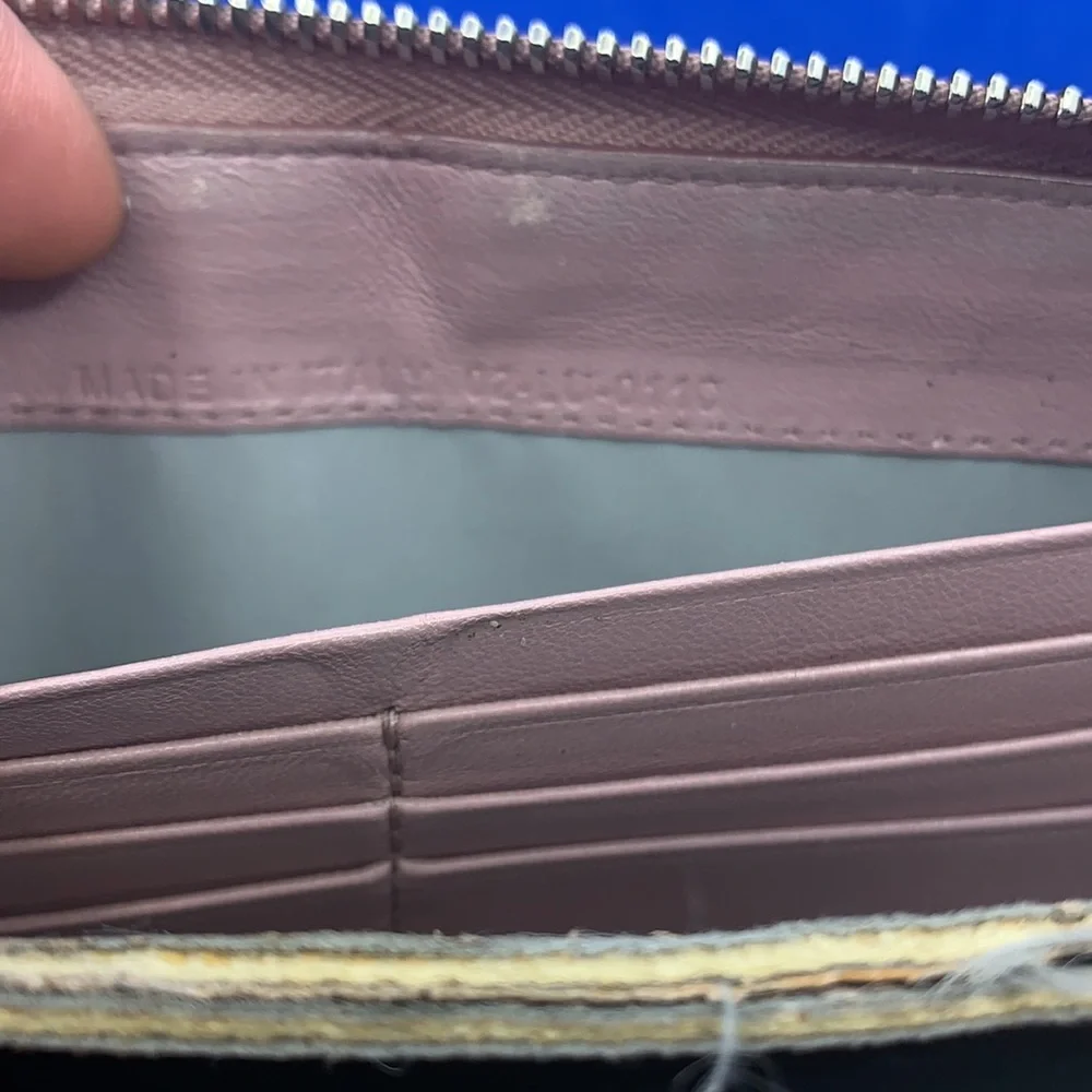 Christian Dior‎ patent leather quilted wallet